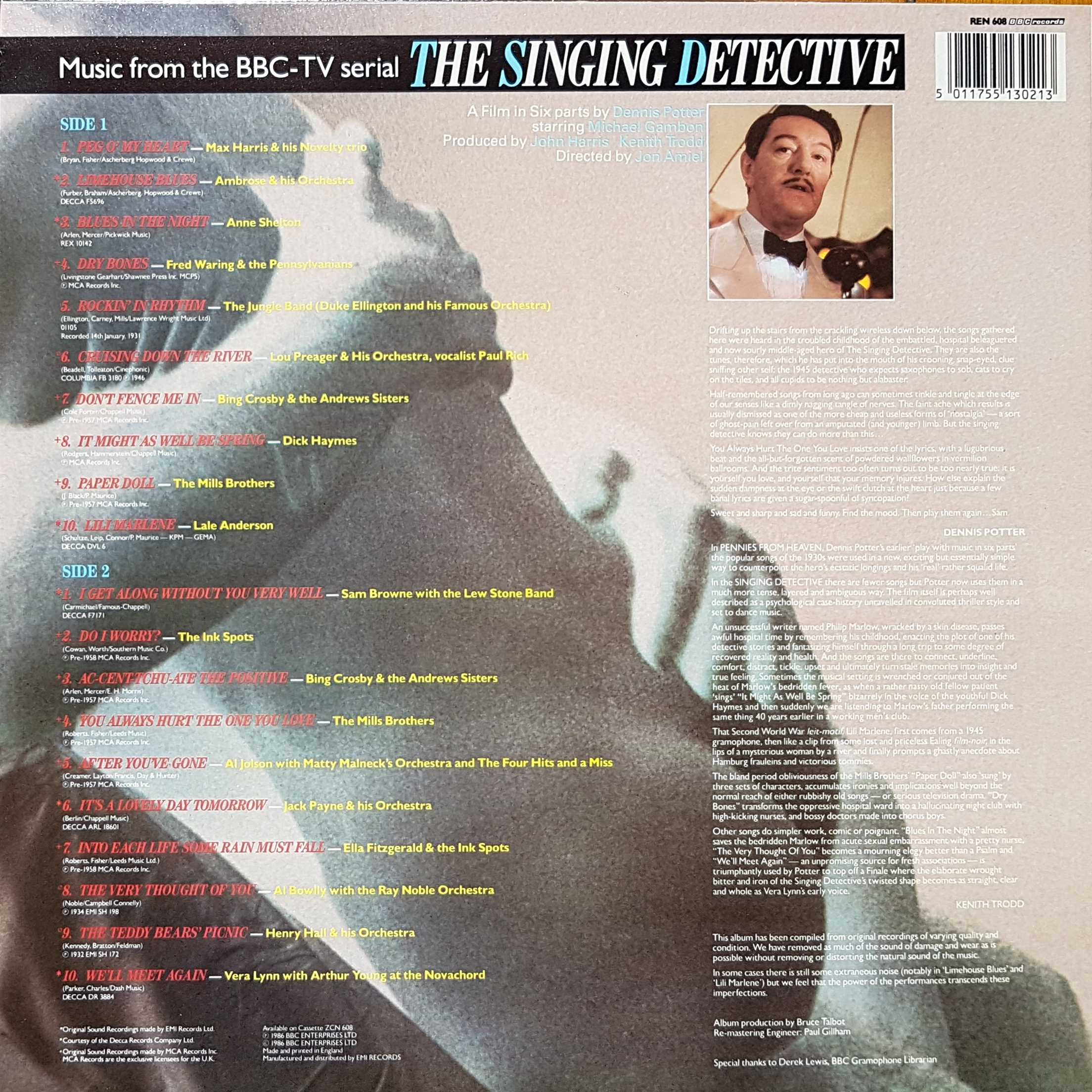 Picture of REN 608 The singing detective by artist Various from the BBC records and Tapes library